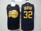 nba los angeles clippers #32 griffin black jerseys[gold lettering fashion]