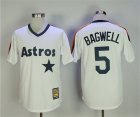 Astros #5 Jeff Bagwell White Cooperstown Collection Jersey