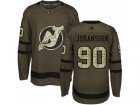Men Adidas New Jersey Devils #90 Marcus Johansson Green Salute to Service Stitched NHL Jersey
