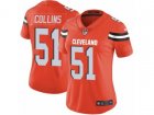 Women Nike Cleveland Browns #51 Jamie Collins Vapor Untouchable Limited Orange Alternate NFL Jersey