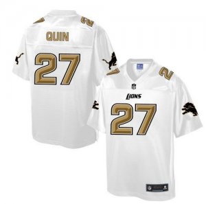 Nike Detroit Lions #27 Glover Quin White Men NFL Pro Line Fashion Game Jersey