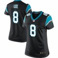 Womens Nike Carolina Panthers #8 Andy Lee Limited Black Team Color NFL Jersey