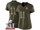 Womens Nike Atlanta Falcons #11 Julio Jones Limited Green Salute to Service Super Bowl LI 51 NFL Jersey
