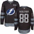Mens Adidas Tampa Bay Lightning #88 Andrei Vasilevskiy Authentic Black 1917-2017 100th Anniversary NHL Jersey