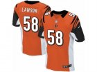 Mens Nike Cincinnati Bengals #58 Carl Lawson Elite Orange Alternate NFL Jersey
