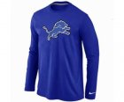 Nike Detroit Lions Logo Long Sleeve T-Shirt BLUE