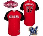 mlb 2015 all star jerseys milwaukee brewers #57 rodriguez red