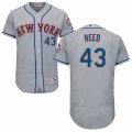 Mens Majestic New York Mets #43 Addison Reed Grey Flexbase Authentic Collection MLB Jersey