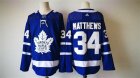 Men Toronto Maple Leafs #34 Auston Matthews blue Adidas NHL Jersey