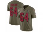 Men Nike Atlanta Falcons #64 Sean Harlow Limited Olive 2017 Salute to Service NFL Jersey
