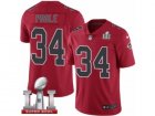 Youth Nike Atlanta Falcons #34 Brian Poole Limited Red Rush Super Bowl LI 51 NFL Jersey