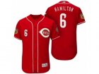 Mens Cincinnati Reds #6 Billy Hamilton 2017 Spring Training Flex Base Authentic Collection Stitched Baseball Jersey