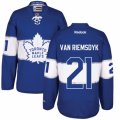 Mens Reebok Toronto Maple Leafs #21 James Van Riemsdyk Authentic Royal Blue 2017 Centennial Classic NHL Jersey