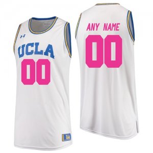 UCLA Bruins White 2018 Breast Cancer Awareness Mens Customized College Basketball Jersey