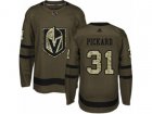 Adidas Vegas Golden Knights #31 Calvin Pickard Authentic Green Salute to Service NHL Jersey