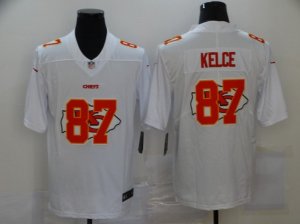 Mens Kansas City Chiefs #87 Travis Kelce White 2020 Shadow Logo Vapor