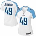 Women's Nike Tennessee Titans #49 Rashad Johnson Limited White NFL Jersey