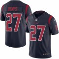 Mens Nike Houston Texans #27 Quintin Demps Limited Navy Blue Rush NFL Jersey