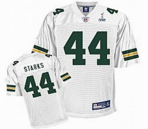 Green Bay Packers #44 James Starks 2011 Super Bowl XLV White