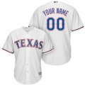Womens Majestic Texas Rangers Customized Replica White Home Cool Base MLB Jersey