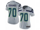 Women Nike Seattle Seahawks #70 Rees Odhiambo Vapor Untouchable Limited Grey Alternate NFL Jersey