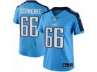 Women Nike Tennessee Titans #66 Brian Schwenke Limited Light Blue Rush NFL Jersey