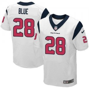 Nike Houston Texans #28 Alfred Blue white jerseys(Elite)