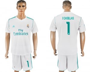 2017-18 Real Madrid 1 I CASILLAS Home Soccer Jersey