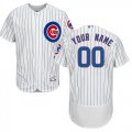 Chicago Cubs White Mens Flexbase Customized Jersey