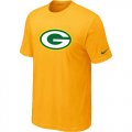 Green Bay Packers Sideline Legend Authentic Logo T-Shirt Yellow