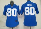 nike women nfl jerseys new york giants #80 cruz blue
