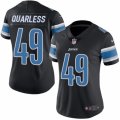 Women's Nike Detroit Lions #49 Andrew Quarless Limited Black Rush NFL Jersey