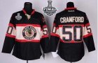 nhl jerseys chicago blackhawks #50 crawford black third edition[2013 stanley cup]
