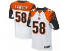 Mens Nike Cincinnati Bengals #58 Carl Lawson Elite White NFL Jersey