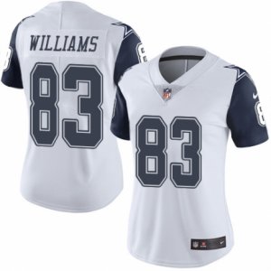 Women\'s Nike Dallas Cowboys #83 Terrance Williams Limited White Rush NFL Jersey