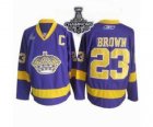 nhl jerseys los angeles kings #23 brown purple[2014 Stanley cup champions][patch C]