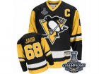 Mens CCM Pittsburgh Penguins #68 Jaromir Jagr Premier Black Throwback 2017 Stanley Cup Champions NHL Jersey