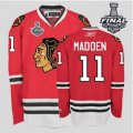 nhl jerseys chicago blackhawks #11 madden red[2013 stanley cup]