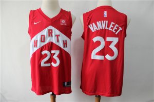 Raptors #23 Fred Vanvleet Red Earned Edition Nike Swingman Jersey
