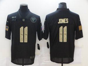Mens Atlanta Falcons #11 Julio Jones Black Camo 2020 Salute To Service