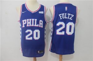 76ers #20 Markelle Fultz Blue Nike Swingman Jersey
