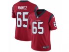 Mens Nike Houston Texans #65 Greg Mancz Vapor Untouchable Limited Red Alternate NFL Jersey