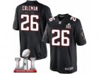 Youth Nike Atlanta Falcons #26 Tevin Coleman Limited Black Alternate Super Bowl LI 51 NFL Jersey
