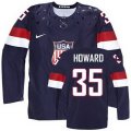 2014 Olympic Team USA #35 Jimmy Howard Navy Blue Stitched