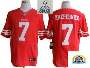 2013 Super Bowl XLVII NEW San Francisco 49ers #7 Colin Kaepernick Red Hall of Fame\'s 50TH Patch (Elite)