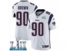 Youth Nike New England Patriots #90 Malcom Brown White Vapor Untouchable Limited Player Super Bowl LII NFL Jersey