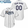 Youth Majestic Tampa Bay Rays Customized Replica White Home Cool Base MLB Jersey