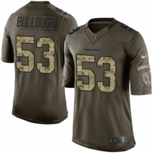 Mens Nike Houston Texans #53 Max Bullough Limited Green Salute to Service NFL Jersey