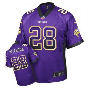 Nike Minnesota Vikings #28 Adrian Peterson Purple Jersey(Elite Drift Fashion)