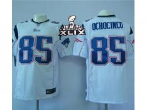 2015 Super Bowl XLIX Nike NFL New England Patriots #85 Chad Ochocinco White Game Jerseys